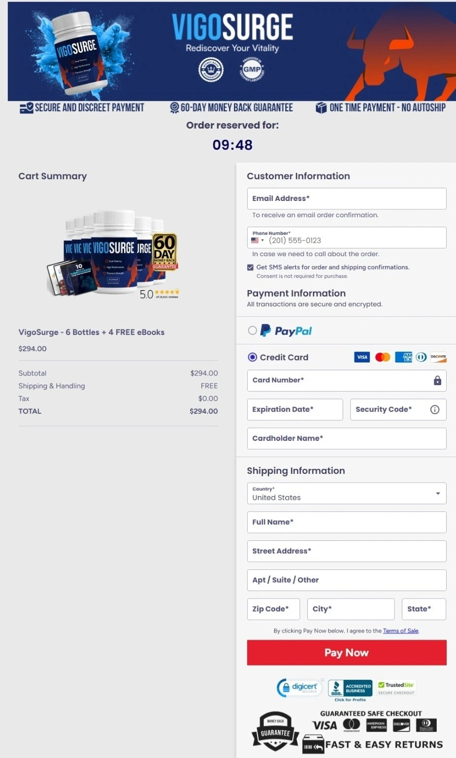 Secure Checkout Form